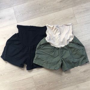 2 pairs maternity shorts
